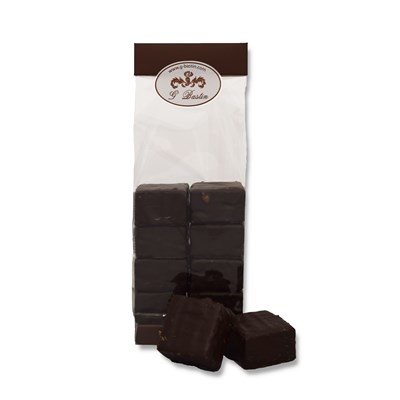 Zakje met vanille spek in pure chocolade