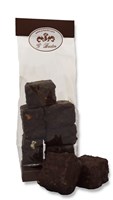 Little bag dark chocolate covered marshmellows with coconut