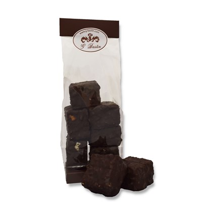 Zakje met pure chocolade spek en kokos